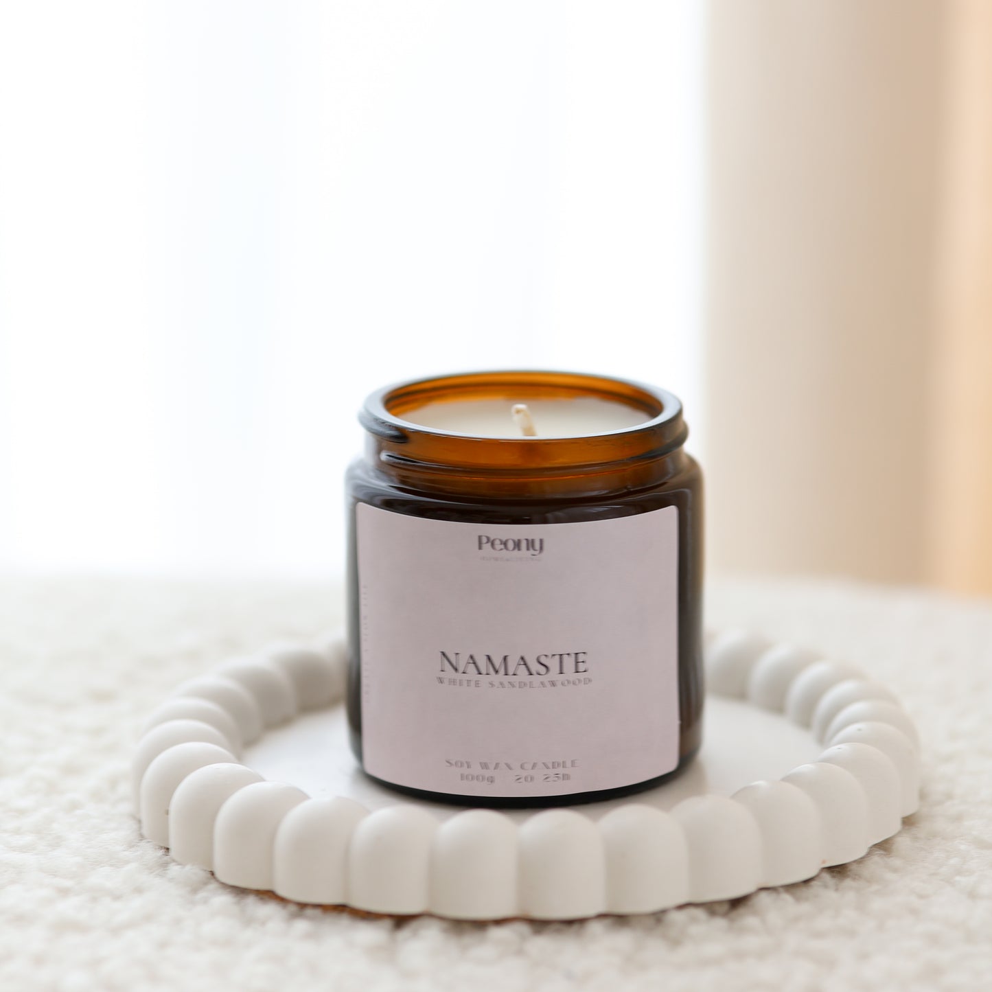 Namaste - White Sandalwood Szójagyertya