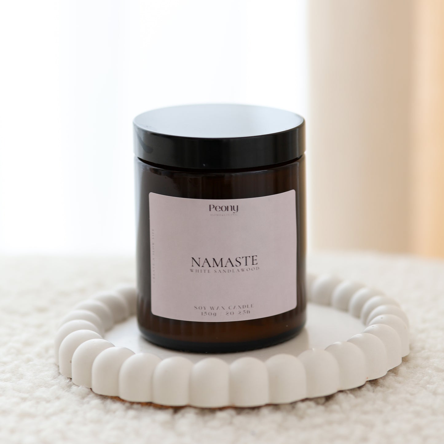 Namaste - White Sandalwood Szójagyertya