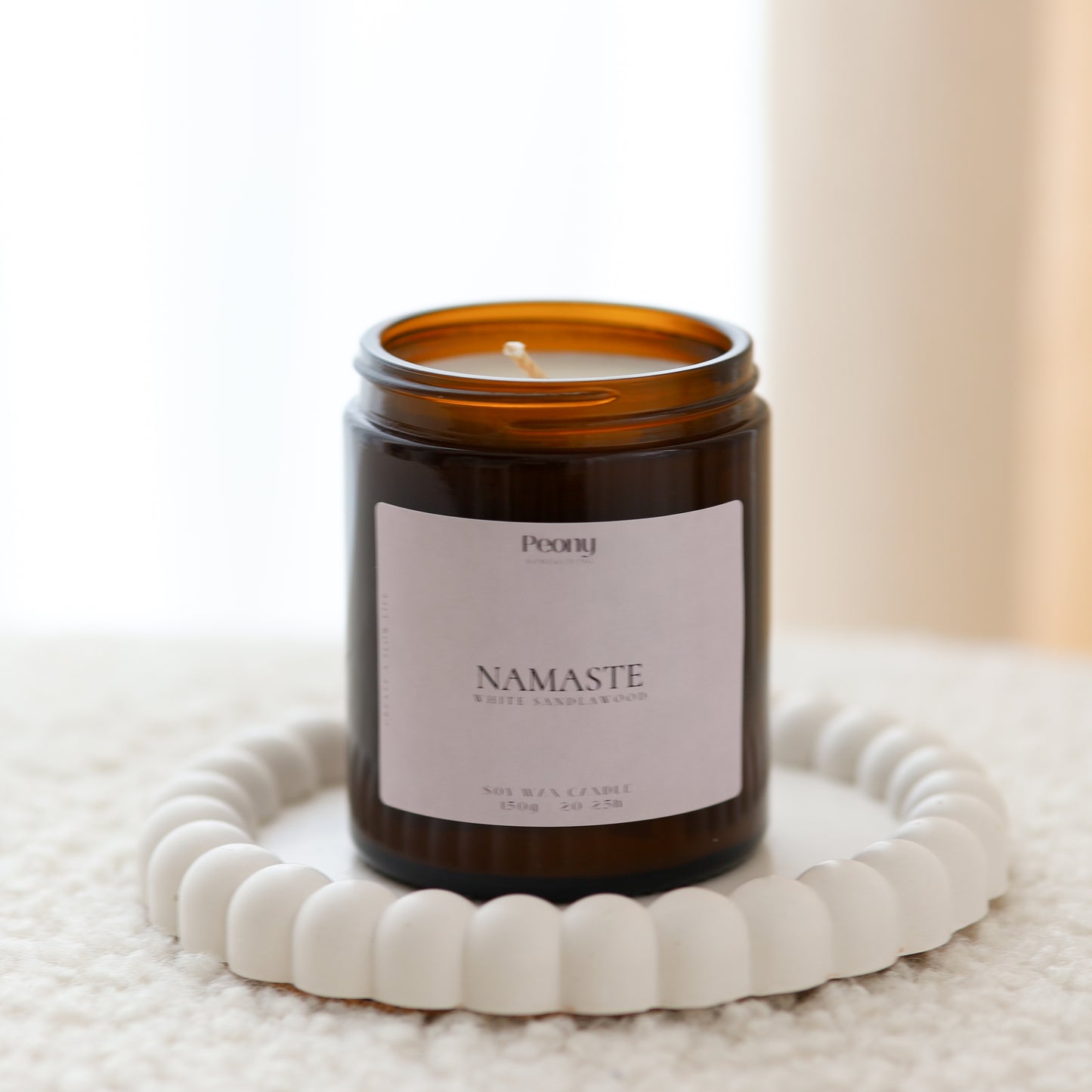 Namaste - White Sandalwood Szójagyertya